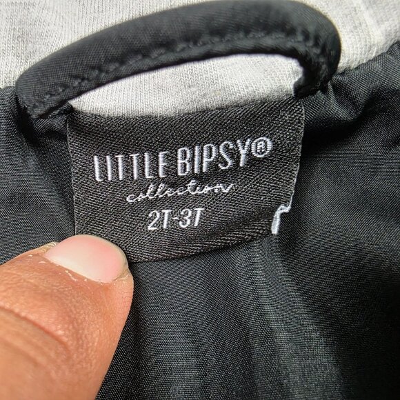 Little Bipsy Collection Bots 2T-3T Black Jacket Lightweight Windbreaker Coat - Picture 4 of 5